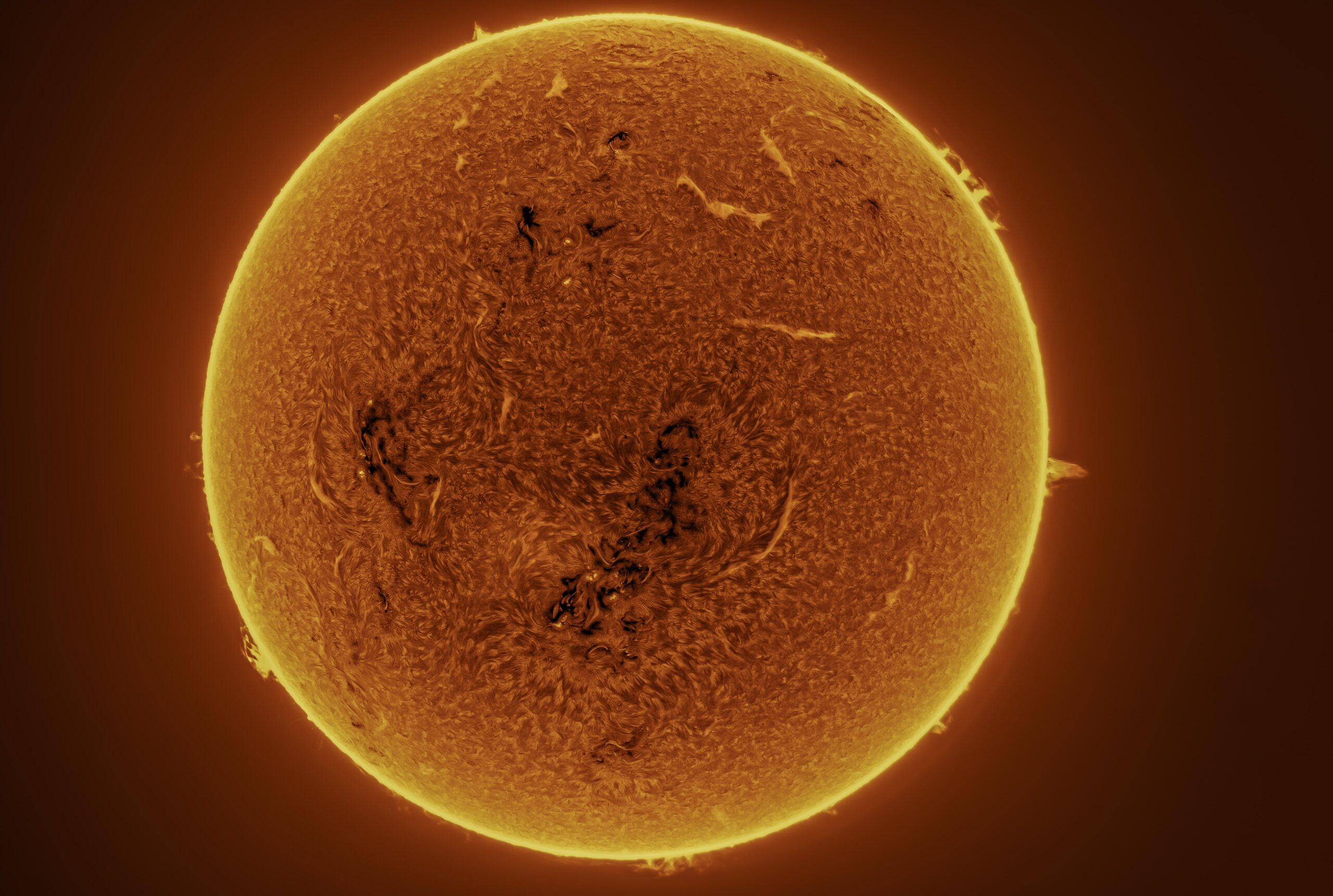 Sonne im h-alpha Licht